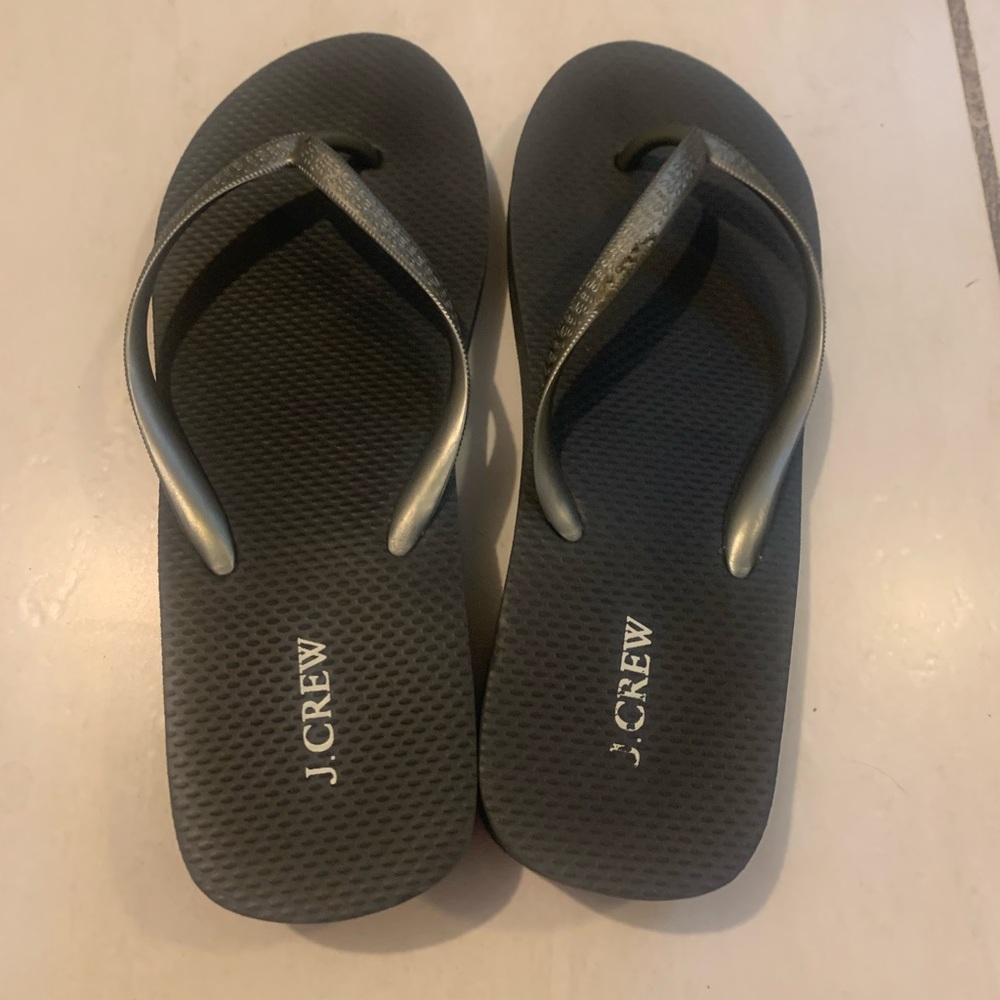 J. Crew Skinny wedge platform Flip Flops size 6